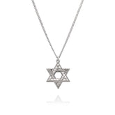 שרשרת כסף מגן דוד מעוצבת